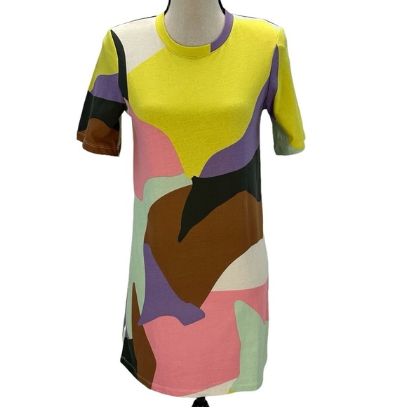 Sanctuary Dresses & Skirts - Sanctuary Short Sleeve Crew Neck Color Block T-Shirt Dress - size XXS